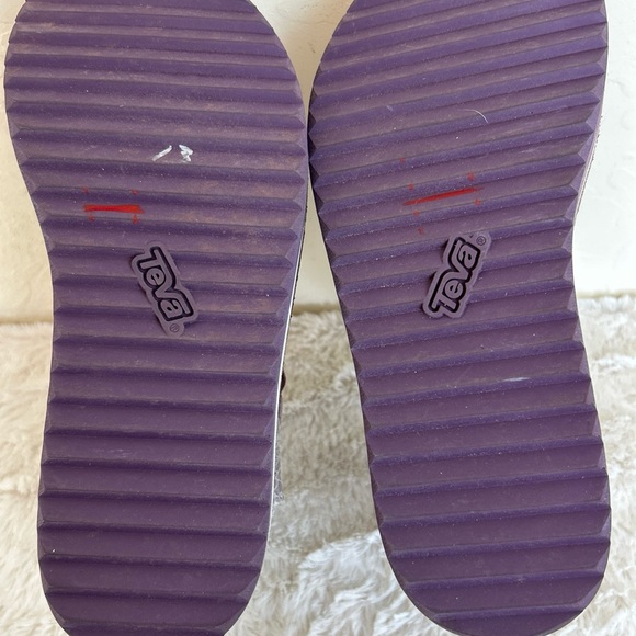 Teva Sandals Womens Size 6 Flatform Universal Platform Slingback Silver Orchid - Picture 8 of 9